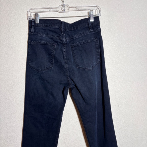 Frame Le Sylvie Slender Straight Jeans In Plymouth Gray Black Wash SIZE 28 - Picture 11 of 13